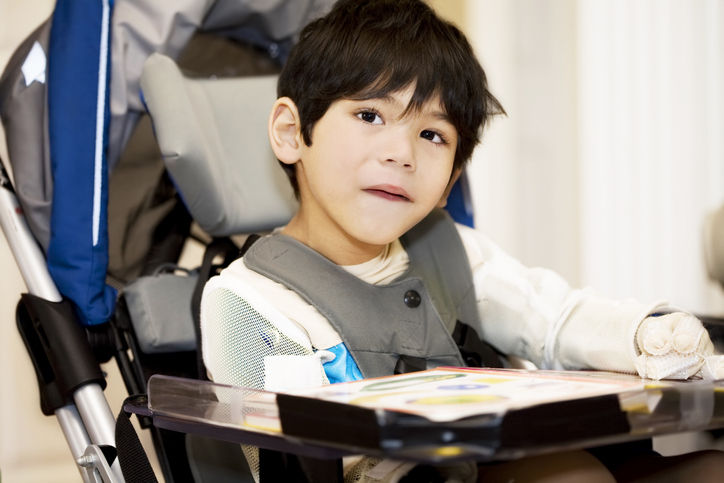 boy in stroller