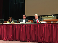 Robert Fallarino at school board meeting