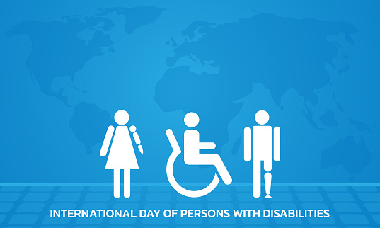 Vector illustration on the theme of International day of persons with disabilities observed each year on December 3rd across the globe.